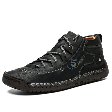 🚨70% Off! Limited Time Offer, While Supplies Last! 🚨Men's Outdoor Comfort Leather Arch Support Boots Non-slip Wear-resistant Driving Boots