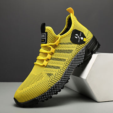 🔥HOT SALE 50% OFF🛒- Men's Lightweight Orthopedic Flyknit Sneakers – Breathable Walking, Running & Outdoor Fitness Shoes