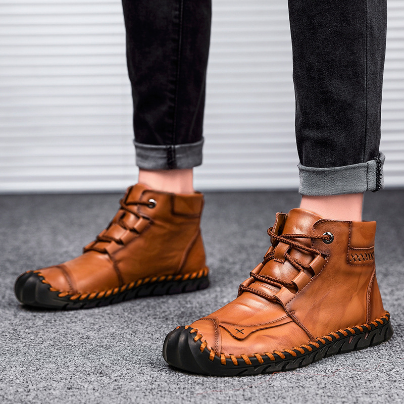 💥Last day deals 70% OFF💥Men's Comfortable Waterproof Durable Handmade Leather Shoes Wide Toe Shoes