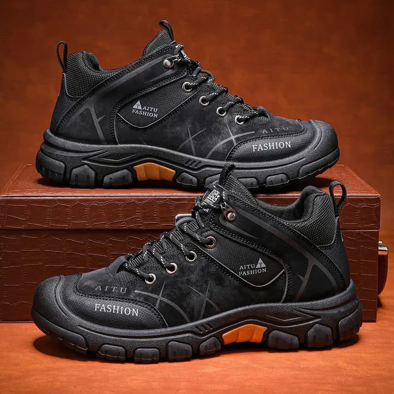 (⏰LAST DAY-70% OFF🛒)Men's Outdoor Hiking Shoes – Waterproof, Non-Slip, Puncture-Proof & Smash-Proof with Arch Support & Wide Toe – Perfect for Daily Wear & Outdoor Adventures