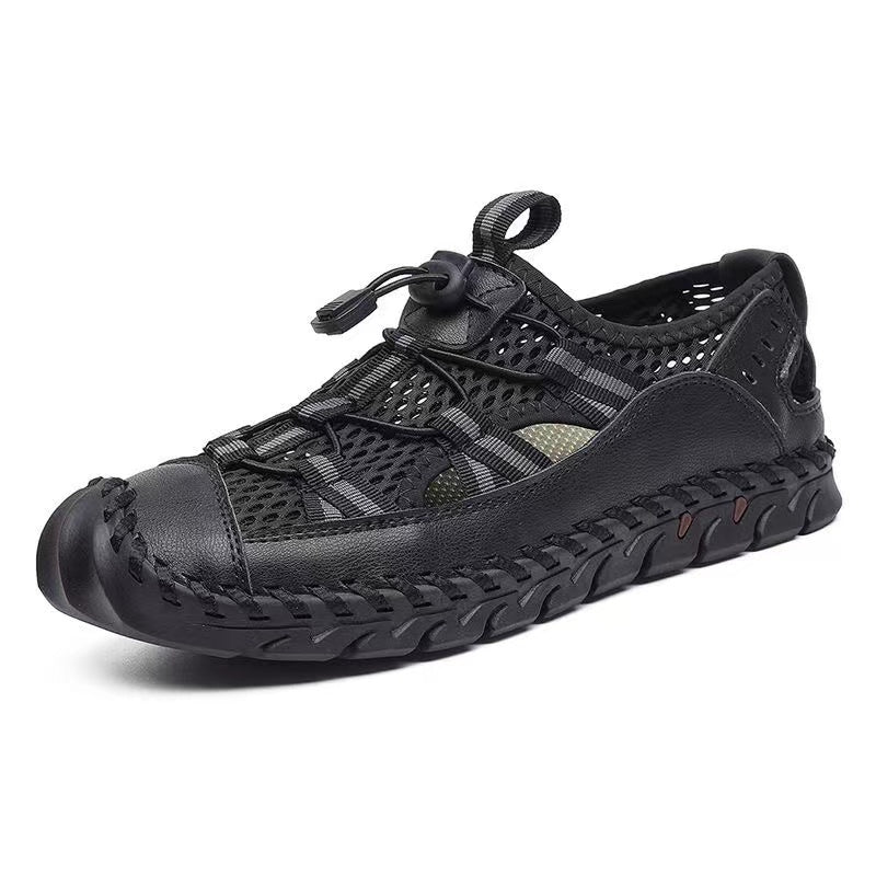 ⏰Early Summer Special🛒 Men's Breathable Leather Fisherman Sandals – Handmade Wide Fit Summer Shoes with Orthopedic Support, Ideal for Outdoor & Casual Wear