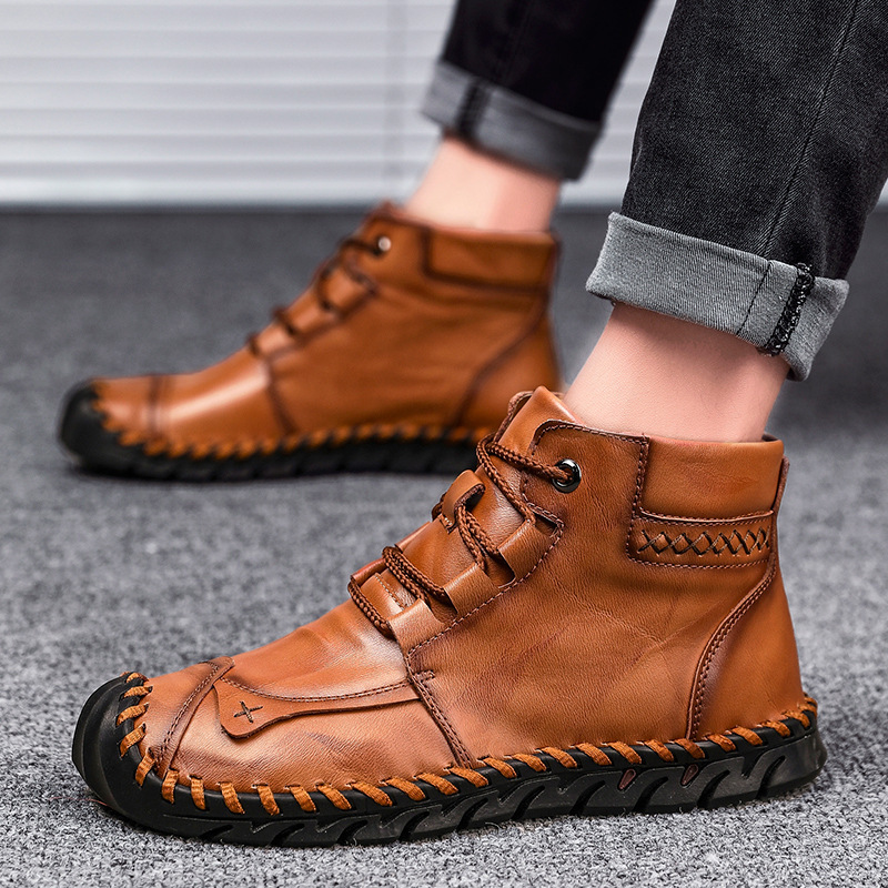 💥Last day deals 70% OFF💥Men's Comfortable Waterproof Durable Handmade Leather Shoes Wide Toe Shoes