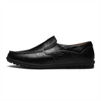 Men's Slip-on Calfskin Leather Round Toe Classic Business Penny Loafers