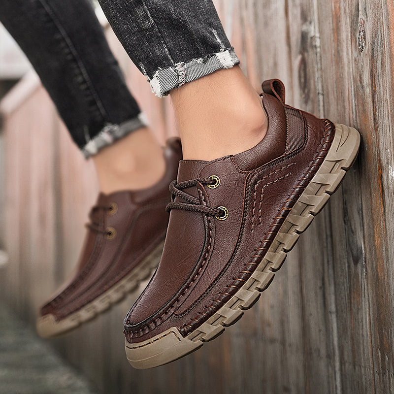 💥Last day of sale💥Men's Casual Comfortable Wear-Resistant Non-Slip Genuine Leather Hand-Sewn Futian Shoes