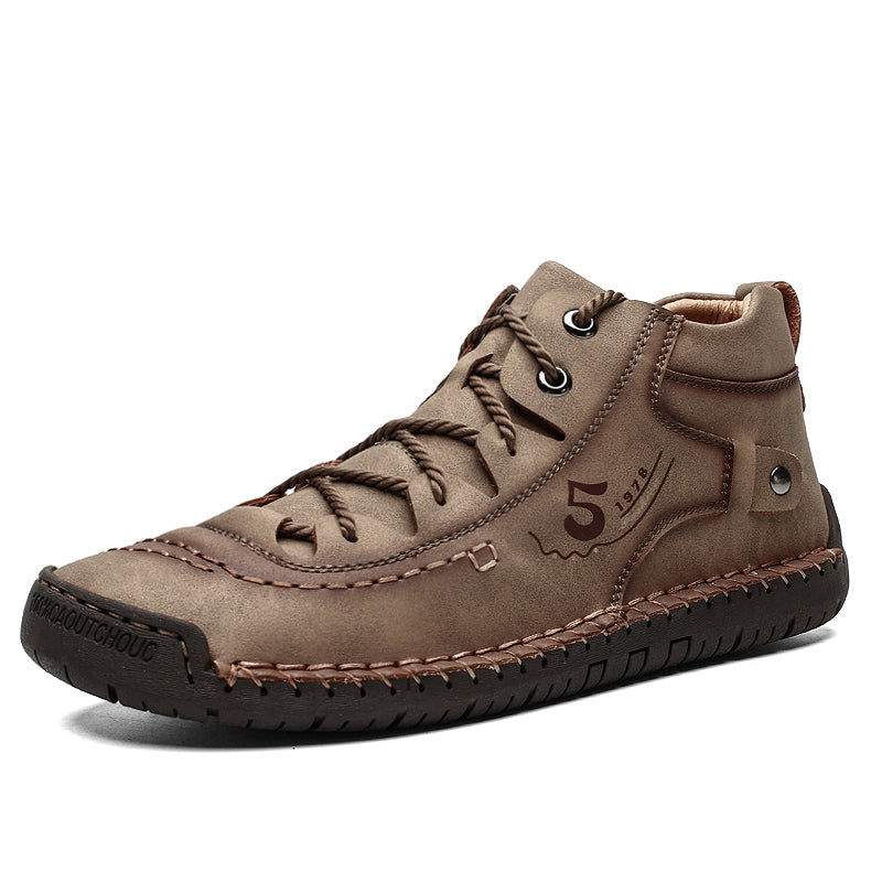 🚨70% Off! Limited Time Offer, While Supplies Last! 🚨Men's Outdoor Comfort Leather Arch Support Boots Non-slip Wear-resistant Driving Boots