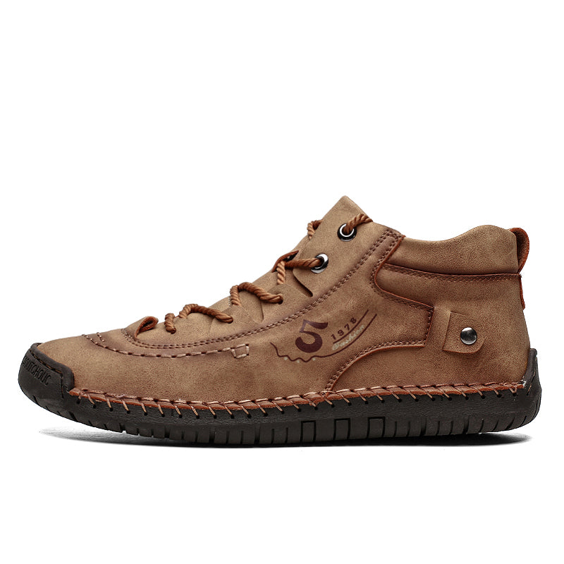 🚨70% Off! Limited Time Offer, While Supplies Last! 🚨Men's Outdoor Comfort Leather Arch Support Boots Non-slip Wear-resistant Driving Boots