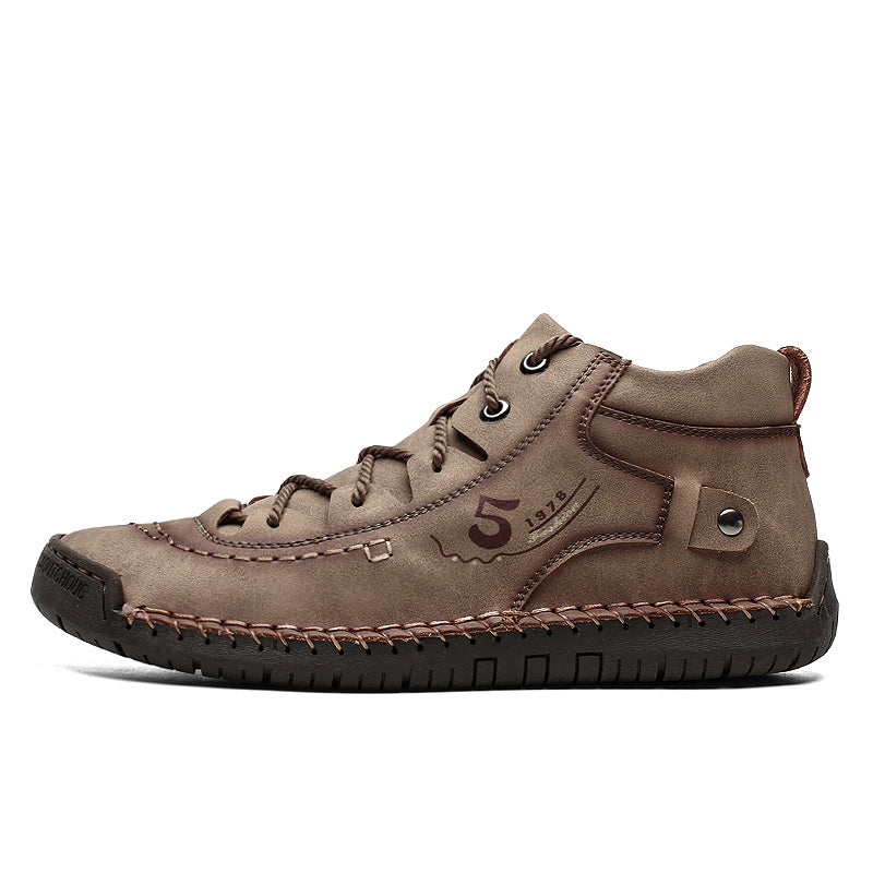 🚨70% Off! Limited Time Offer, While Supplies Last! 🚨Men's Outdoor Comfort Leather Arch Support Boots Non-slip Wear-resistant Driving Boots