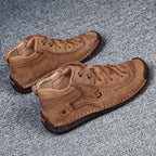 🚨70% Off! Limited Time Offer, While Supplies Last! 🚨Men's Outdoor Comfort Leather Arch Support Boots Non-slip Wear-resistant Driving Boots