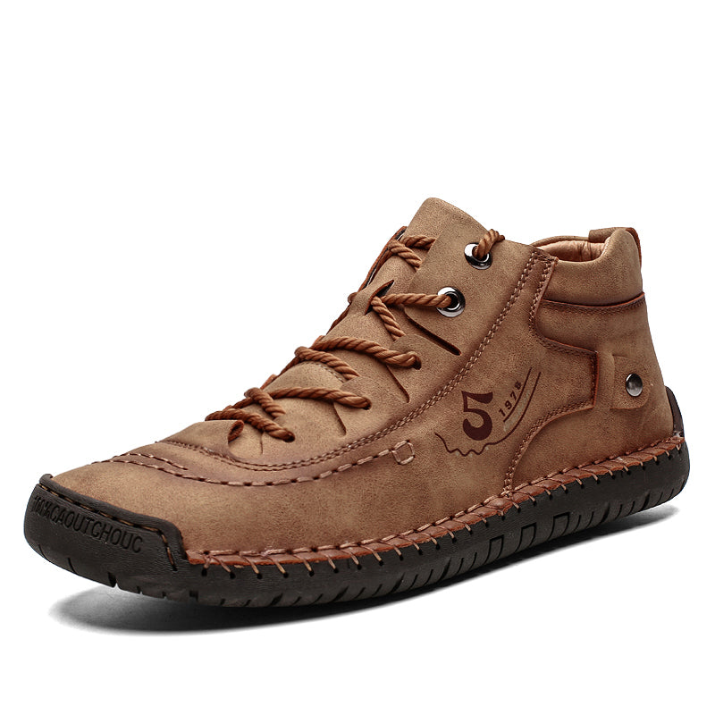 🚨70% Off! Limited Time Offer, While Supplies Last! 🚨Men's Outdoor Comfort Leather Arch Support Boots Non-slip Wear-resistant Driving Boots