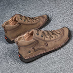 🚨70% Off! Limited Time Offer, While Supplies Last! 🚨Men's Outdoor Comfort Leather Arch Support Boots Non-slip Wear-resistant Driving Boots