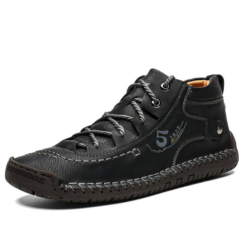 🚨70% Off! Limited Time Offer, While Supplies Last! 🚨Men's Outdoor Comfort Leather Arch Support Boots Non-slip Wear-resistant Driving Boots