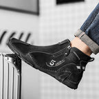 Last Day Deals 60% OFF🛒Men's Handmade Leather Orthopedic Boots with Arch Support, Wide Toe, Waterproof, Non-Slip & Durable Outdoor Footwear for Hiking, Work & Driving