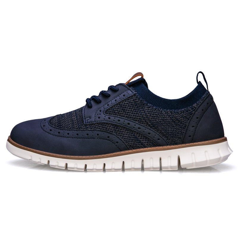 ⏰HOT SALE 50% OFF 🛒 - Men’s Premium Orthopedic Mesh Oxfords | Lace-Up Casual Dress Sneakers with Arch Support & All-Day Comfort