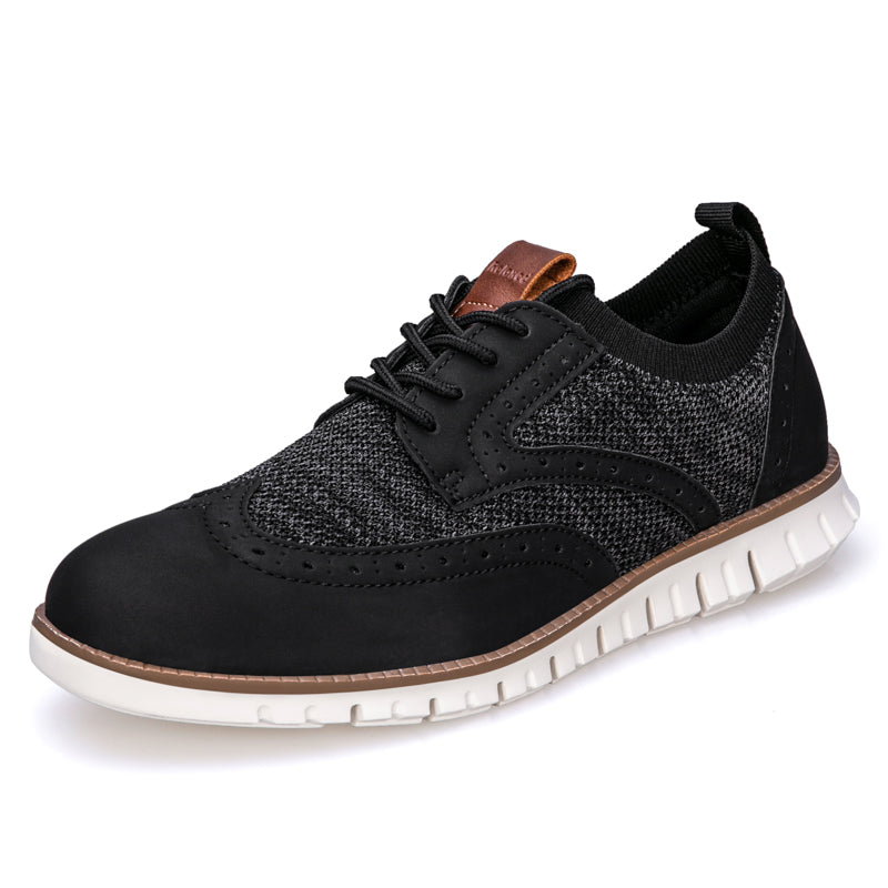 ⏰HOT SALE 50% OFF 🛒 - Men’s Premium Orthopedic Mesh Oxfords | Lace-Up Casual Dress Sneakers with Arch Support & All-Day Comfort
