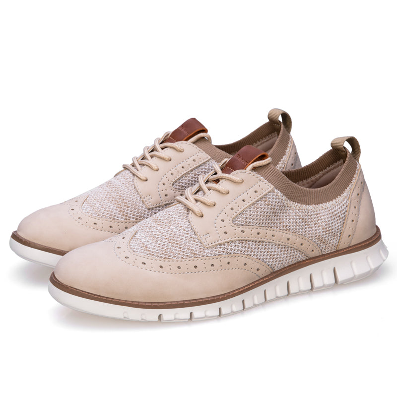 ⏰HOT SALE 50% OFF 🛒 - Men’s Premium Orthopedic Mesh Oxfords | Lace-Up Casual Dress Sneakers with Arch Support & All-Day Comfort