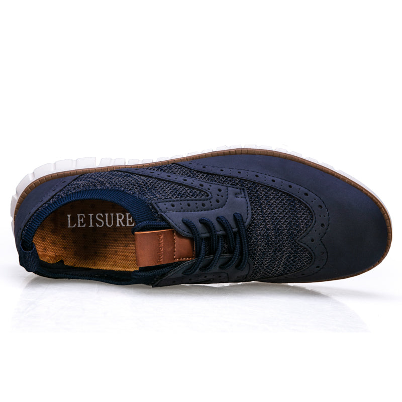 ⏰HOT SALE 50% OFF 🛒 - Men’s Premium Orthopedic Mesh Oxfords | Lace-Up Casual Dress Sneakers with Arch Support & All-Day Comfort