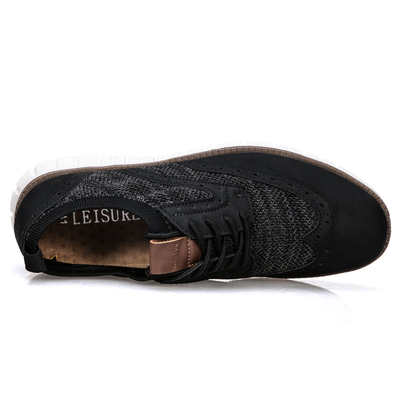 ⏰HOT SALE 50% OFF 🛒 - Men’s Premium Orthopedic Mesh Oxfords | Lace-Up Casual Dress Sneakers with Arch Support & All-Day Comfort