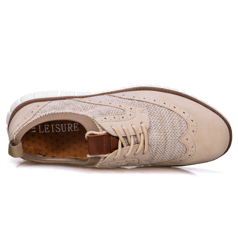 ⏰HOT SALE 50% OFF 🛒 - Men’s Premium Orthopedic Mesh Oxfords | Lace-Up Casual Dress Sneakers with Arch Support & All-Day Comfort