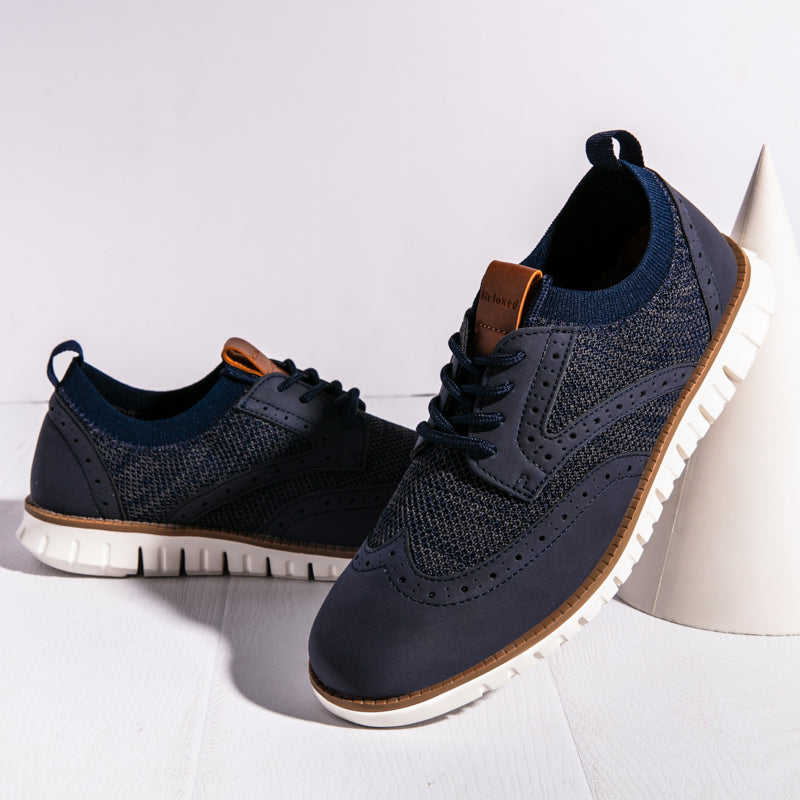 ⏰HOT SALE 50% OFF 🛒 - Men’s Premium Orthopedic Mesh Oxfords | Lace-Up Casual Dress Sneakers with Arch Support & All-Day Comfort