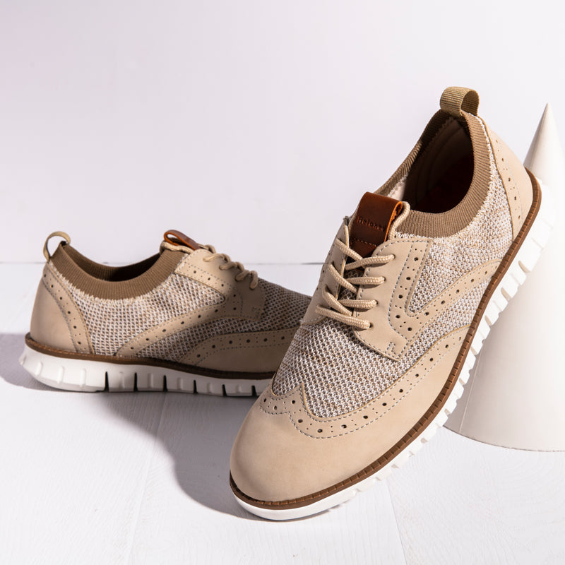 ⏰HOT SALE 50% OFF 🛒 - Men’s Premium Orthopedic Mesh Oxfords | Lace-Up Casual Dress Sneakers with Arch Support & All-Day Comfort