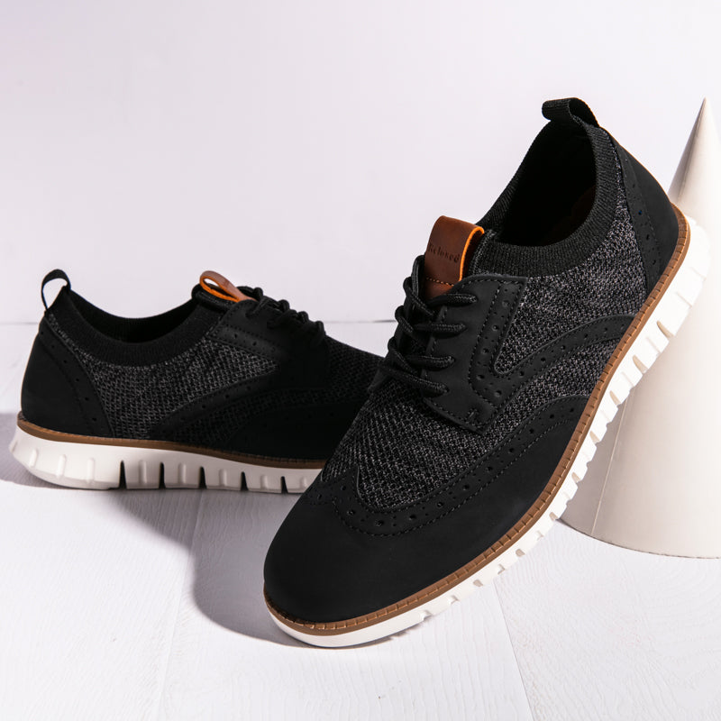 ⏰HOT SALE 50% OFF 🛒 - Men’s Premium Orthopedic Mesh Oxfords | Lace-Up Casual Dress Sneakers with Arch Support & All-Day Comfort