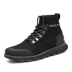 ⏰LAST DAY - 50% OFF🛒 Men’s Lightweight Knit Mid-Top Boots – Stretch Collar & Supportive Sole for Outdoor and Casual Wear