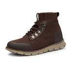 ⏰LAST DAY - 50% OFF🛒 Men’s Lightweight Knit Mid-Top Boots – Stretch Collar & Supportive Sole for Outdoor and Casual Wear