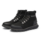 ⏰LAST DAY - 50% OFF🛒 Men’s Lightweight Knit Mid-Top Boots – Stretch Collar & Supportive Sole for Outdoor and Casual Wear