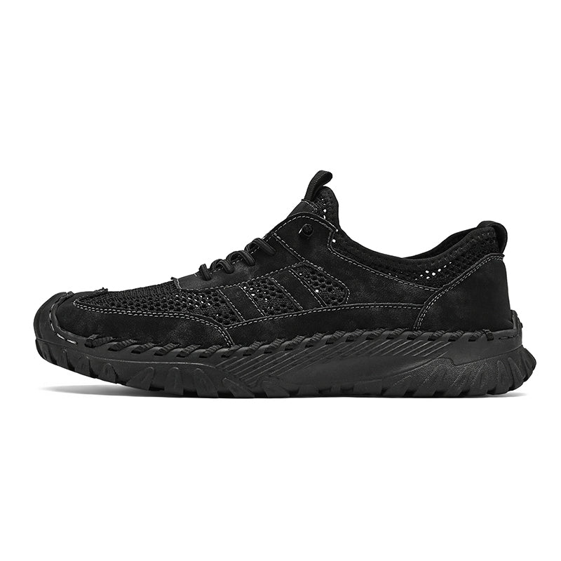⏰Limited Time 50% OFF🛒  Men's Slip-On Orthopedic Leather Hiking Shoes – Breathable Mesh, Durable Rubber Sole, Lightweight & Supportive