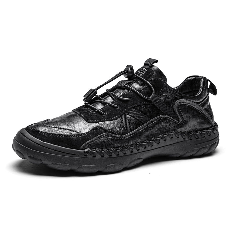(⏰Clearance Sale-70%OFF🔥)Men's Premium Leather Walking Shoes with Arch Support, Hand-Sewn Casual Driving Shoes, Soft Non-Slip Outdoor Loafers, Easy Lace-Up, Comfortable and Durable