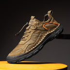 (⏰Clearance Sale-70%OFF🔥)Men's Premium Leather Walking Shoes with Arch Support, Hand-Sewn Casual Driving Shoes, Soft Non-Slip Outdoor Loafers, Easy Lace-Up, Comfortable and Durable