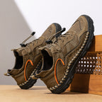 (⏰Clearance Sale-70%OFF🔥)Men's Premium Leather Walking Shoes with Arch Support, Hand-Sewn Casual Driving Shoes, Soft Non-Slip Outdoor Loafers, Easy Lace-Up, Comfortable and Durable