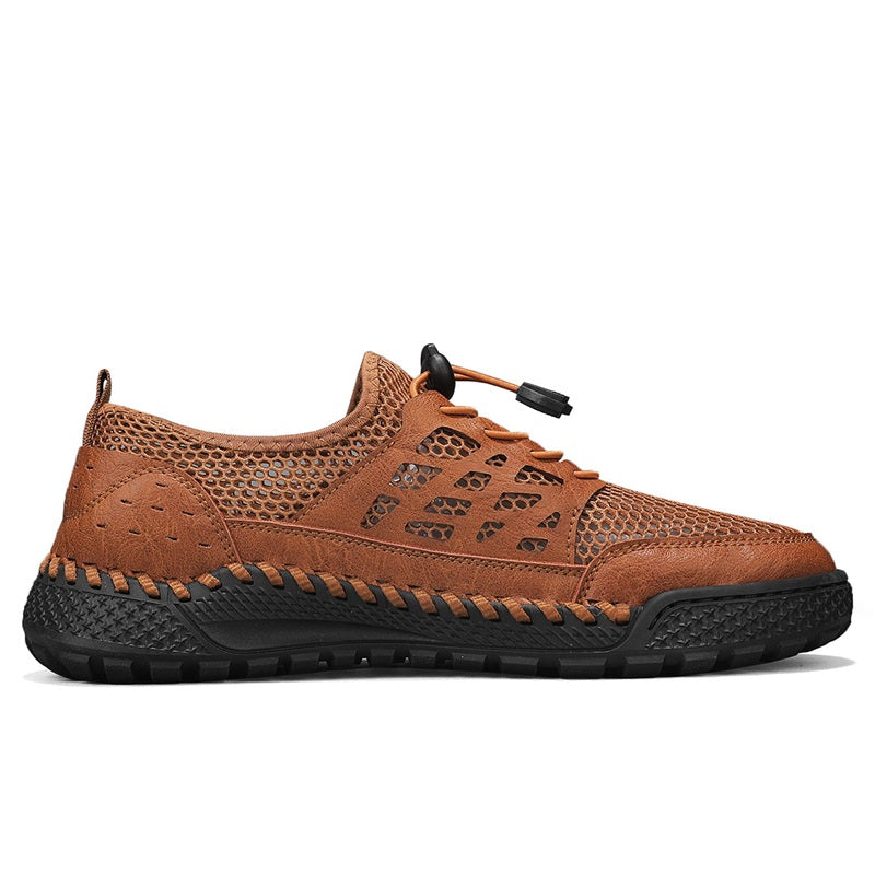 ⏰Limited Time 60% OFF🛒 Men's Breathable Mesh Walking Shoes – Lightweight & Quick-Dry, Supportive Leather Loafers