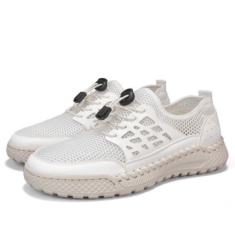 ⏰Limited Time 60% OFF🛒 Men's Breathable Mesh Walking Shoes – Lightweight & Quick-Dry, Supportive Leather Loafers