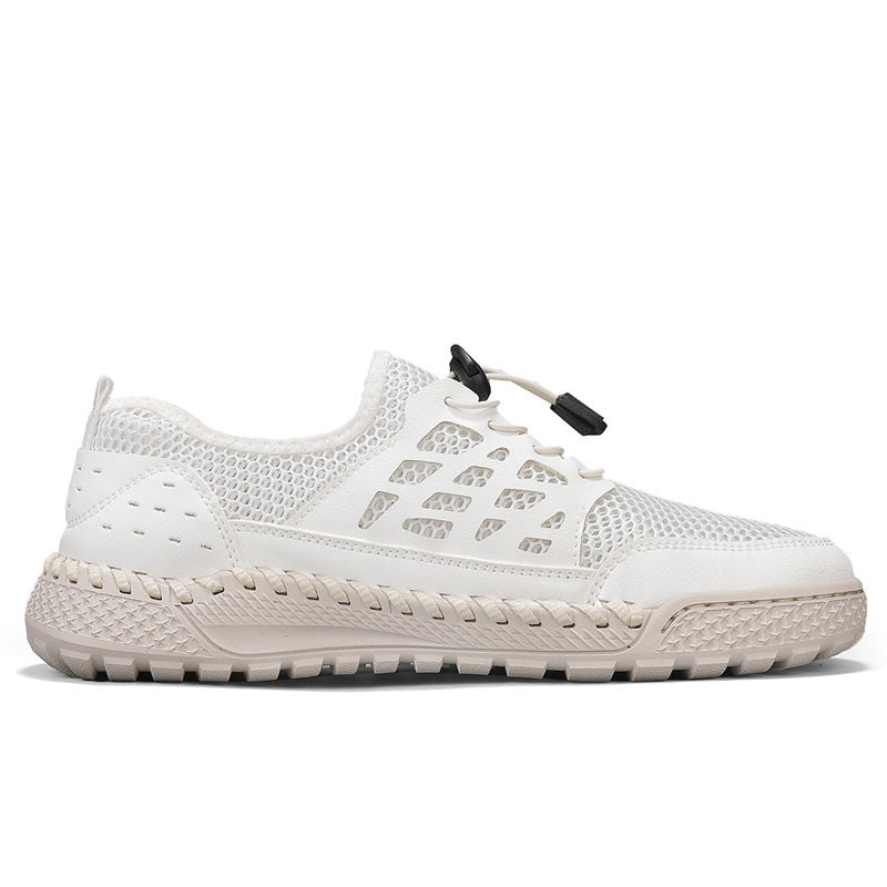 ⏰Limited Time 60% OFF🛒 Men's Breathable Mesh Walking Shoes – Lightweight & Quick-Dry, Supportive Leather Loafers