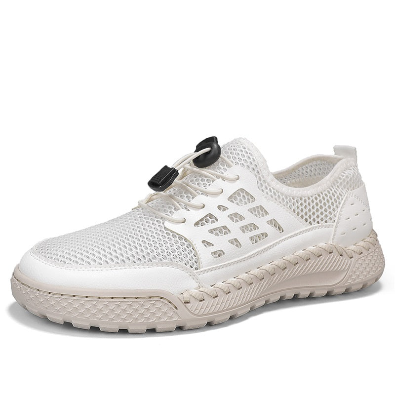 ⏰Limited Time 60% OFF🛒 Men's Breathable Mesh Walking Shoes – Lightweight & Quick-Dry, Supportive Leather Loafers