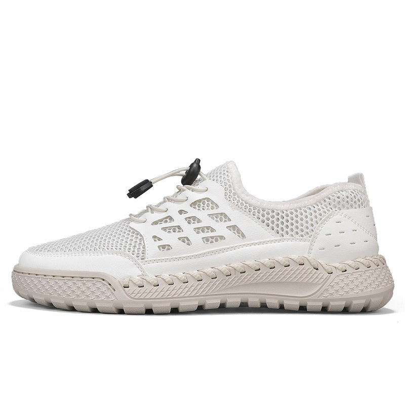 ⏰Limited Time 60% OFF🛒 Men's Breathable Mesh Walking Shoes – Lightweight & Quick-Dry, Supportive Leather Loafers