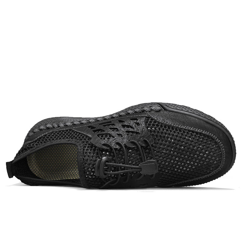 ⏰Limited Time 60% OFF🛒 Men's Breathable Mesh Walking Shoes – Lightweight & Quick-Dry, Supportive Leather Loafers