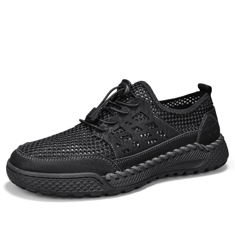 ⏰Limited Time 60% OFF🛒 Men's Breathable Mesh Walking Shoes – Lightweight & Quick-Dry, Supportive Leather Loafers