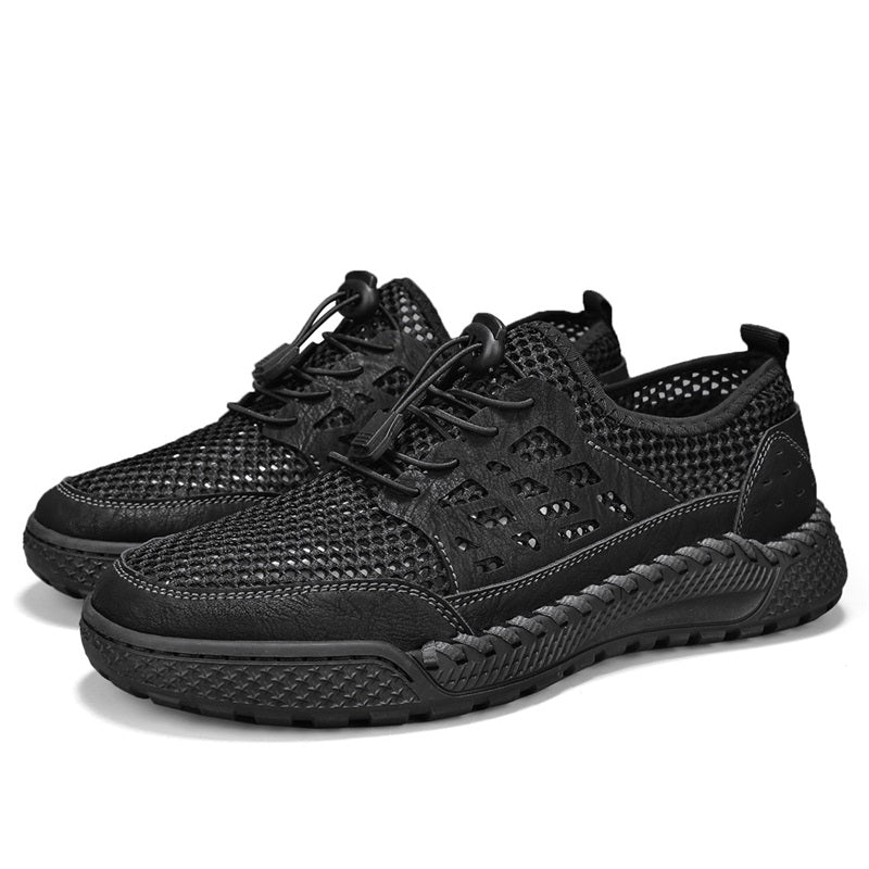 ⏰Limited Time 60% OFF🛒 Men's Breathable Mesh Walking Shoes – Lightweight & Quick-Dry, Supportive Leather Loafers