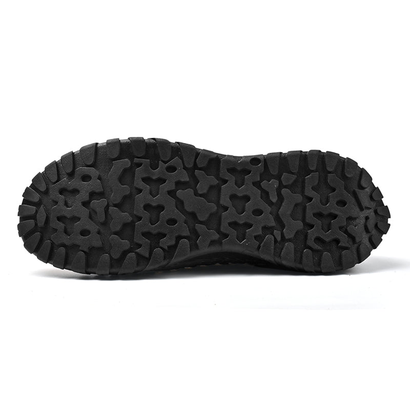 (⏰LAST DAY-70% OFF🛒)Men’s Genuine Leather Loafers – Breathable Mesh Slip-On Casual Shoes with Arch Support, Wide Toe Design, Hand-Sewn Stitching & Anti-Slip Sole for Work & Driving