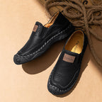 (⏰LAST DAY-70% OFF🛒)Men’s Genuine Leather Outdoor Loafers – Arch Support Slip-On Hiking Walking Shoes, Breathable & Anti-Slip Driving Casual Shoes for Work & Everyday Use