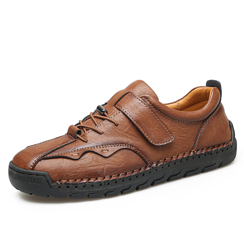 (⏰LAST DAY-70% OFF🛒)Men's Hand-Stitched Outdoor Work Shoes – Premium Cowhide Upper, Breathable, Arch Support, Soft Lining, Anti-Collision Toe, Shock-Absorbing Non-Slip Sole