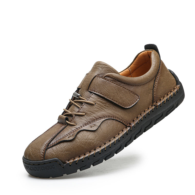 (⏰LAST DAY-70% OFF🛒)Men's Hand-Stitched Outdoor Work Shoes – Premium Cowhide Upper, Breathable, Arch Support, Soft Lining, Anti-Collision Toe, Shock-Absorbing Non-Slip Sole