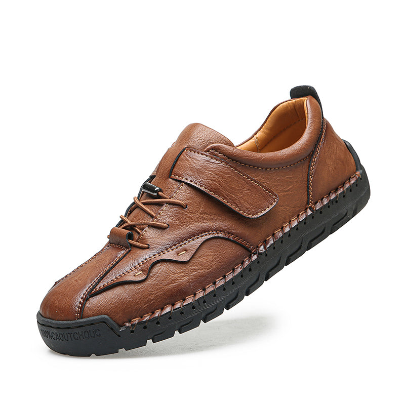 (⏰LAST DAY-70% OFF🛒)Men's Hand-Stitched Outdoor Work Shoes – Premium Cowhide Upper, Breathable, Arch Support, Soft Lining, Anti-Collision Toe, Shock-Absorbing Non-Slip Sole