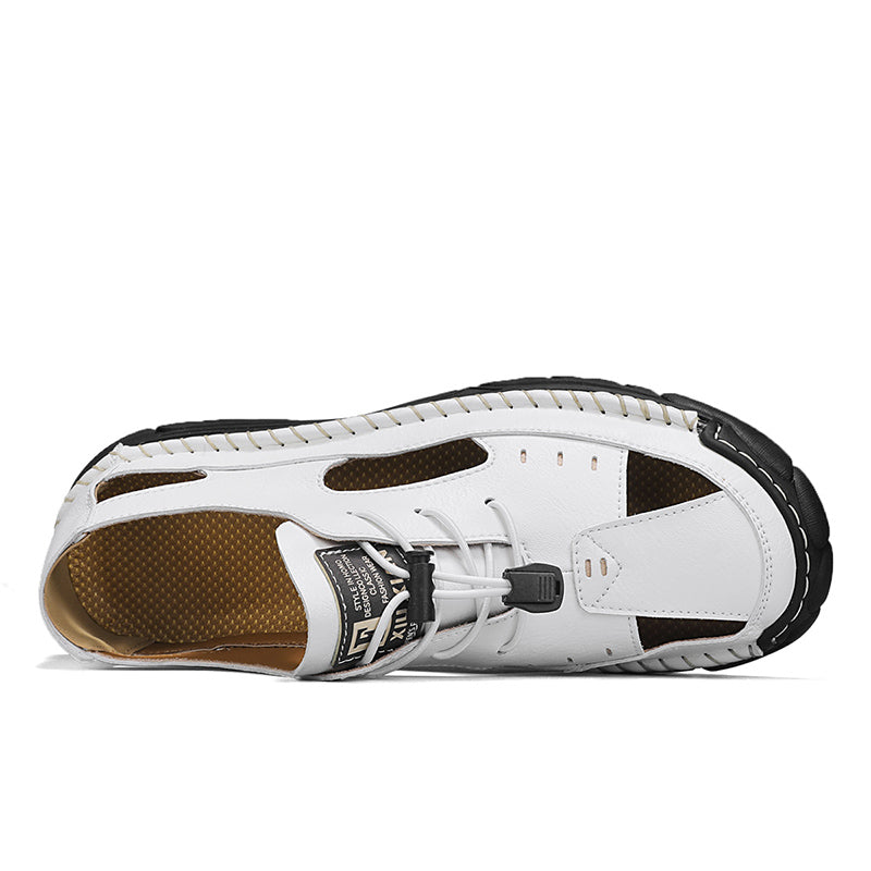 (🎁Free Orthotic Insoles🔥)Men’s Outdoor Slip-On Shoes – Anti-Slip Rubber Sole, Comfortable Lining, Arch Support, Wide Toe Box, Handmade Casual Hiking & Work
