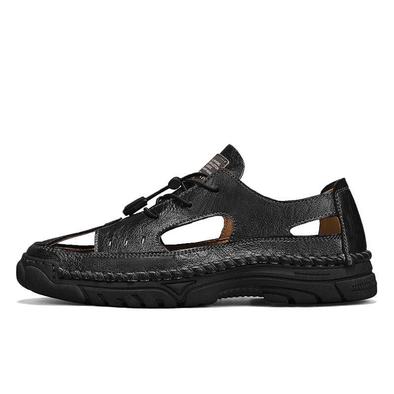 (🎁Free Orthotic Insoles🔥)Men’s Outdoor Slip-On Shoes – Anti-Slip Rubber Sole, Comfortable Lining, Arch Support, Wide Toe Box, Handmade Casual Hiking & Work