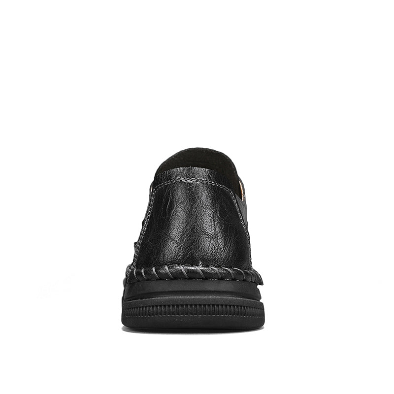 (🎁Free Orthotic Insoles🔥)Men’s Outdoor Slip-On Shoes – Anti-Slip Rubber Sole, Comfortable Lining, Arch Support, Wide Toe Box, Handmade Casual Hiking & Work