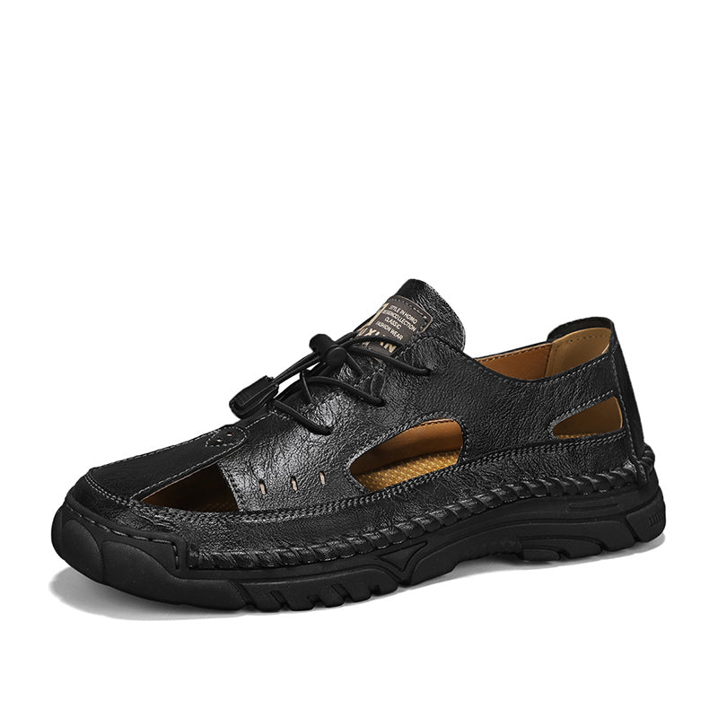 (🎁Free Orthotic Insoles🔥)Men’s Outdoor Slip-On Shoes – Anti-Slip Rubber Sole, Comfortable Lining, Arch Support, Wide Toe Box, Handmade Casual Hiking & Work