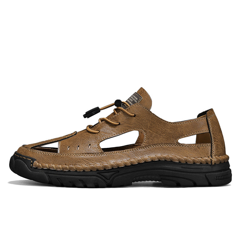 (🎁Free Orthotic Insoles🔥)Men’s Outdoor Slip-On Shoes – Anti-Slip Rubber Sole, Comfortable Lining, Arch Support, Wide Toe Box, Handmade Casual Hiking & Work